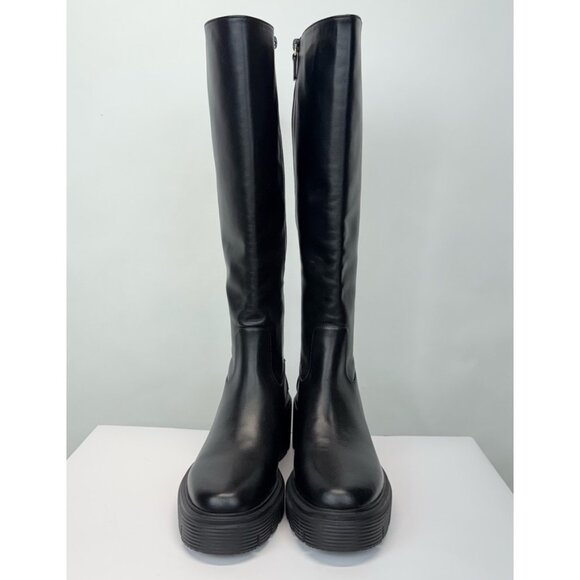New Stuart Weitzman Soho Knee High Boot Black Leather Sz 9 - Picture 7 of 15